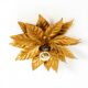 Rare large gold-plated Hans Kögl Florentine-style ceiling or wall lamp from
