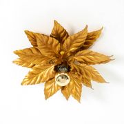 Rare large gold-plated Hans Kögl Florentine-style ceiling or wall lamp from
