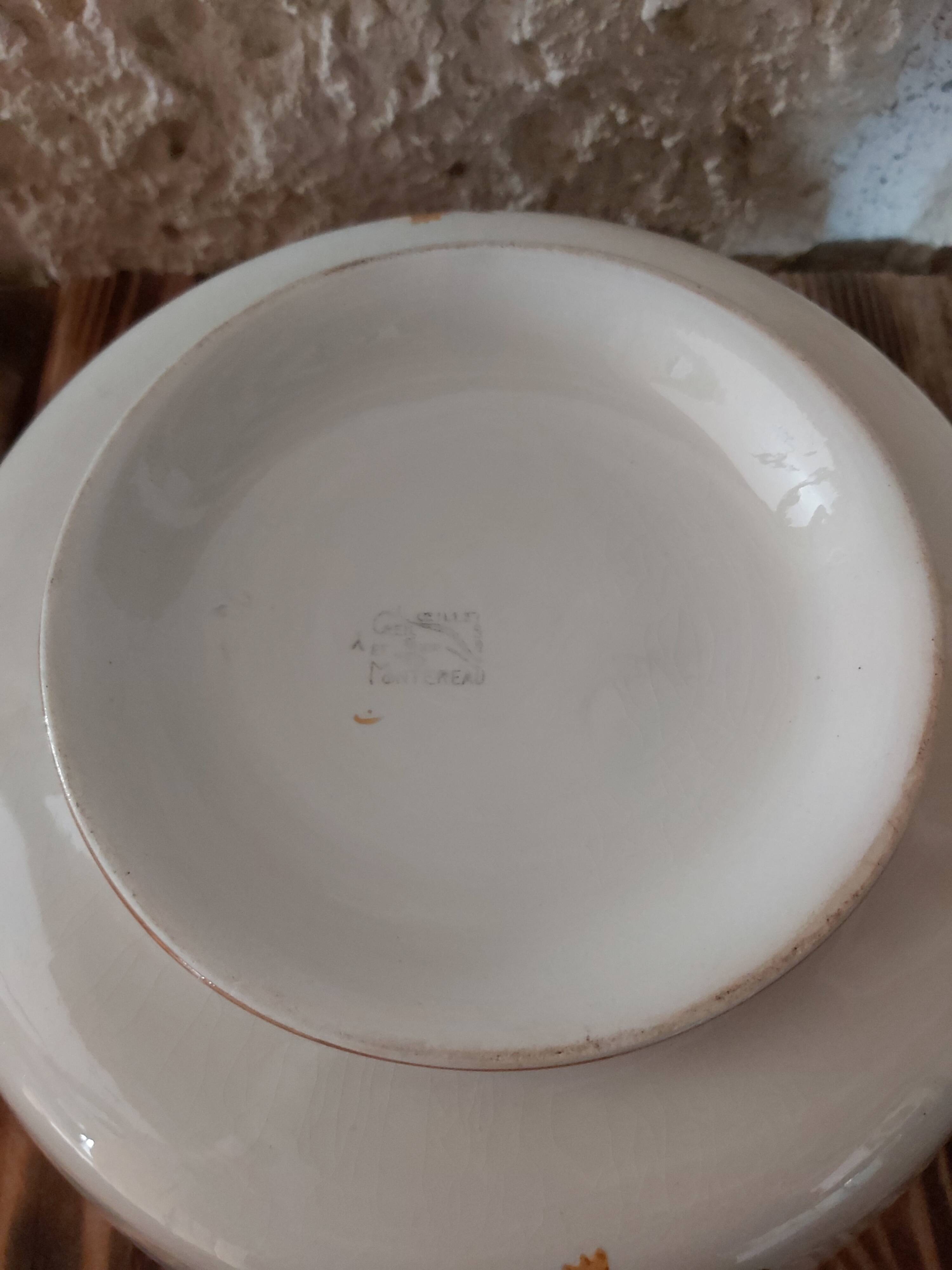 Fruit basket Creil and Montereau pattern Carnations