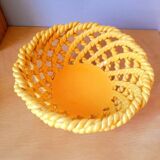 Woven ceramic fruit bowl, Antheor 1960.