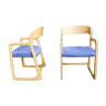Pair of Baumann sled chairs