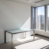 ODILE DECQ Glass Desk with metal legs