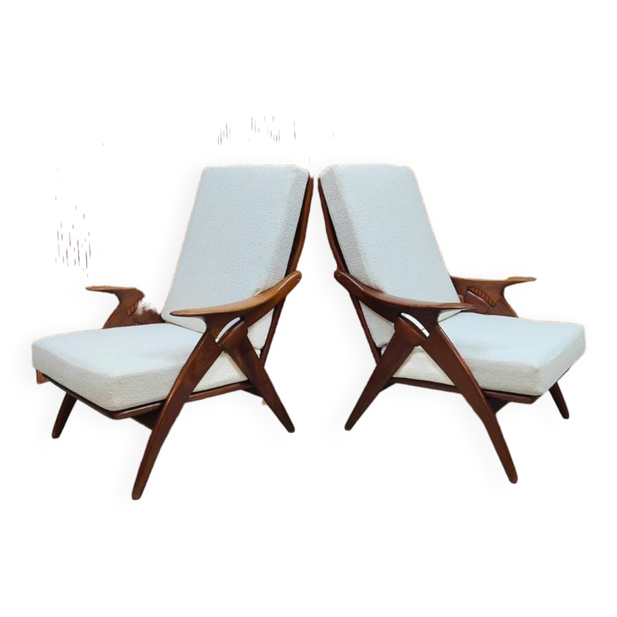 Vintage Dutch design armchairs de Ster Gelderland 'de Knoop'