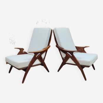 2 fauteuils design hollandais vintage de Ster Gelderland 'de Knoop'