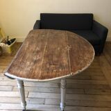 Antique folding round table