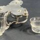 19th century Louis XV style condiment holder, silver or silver-plated metal frame