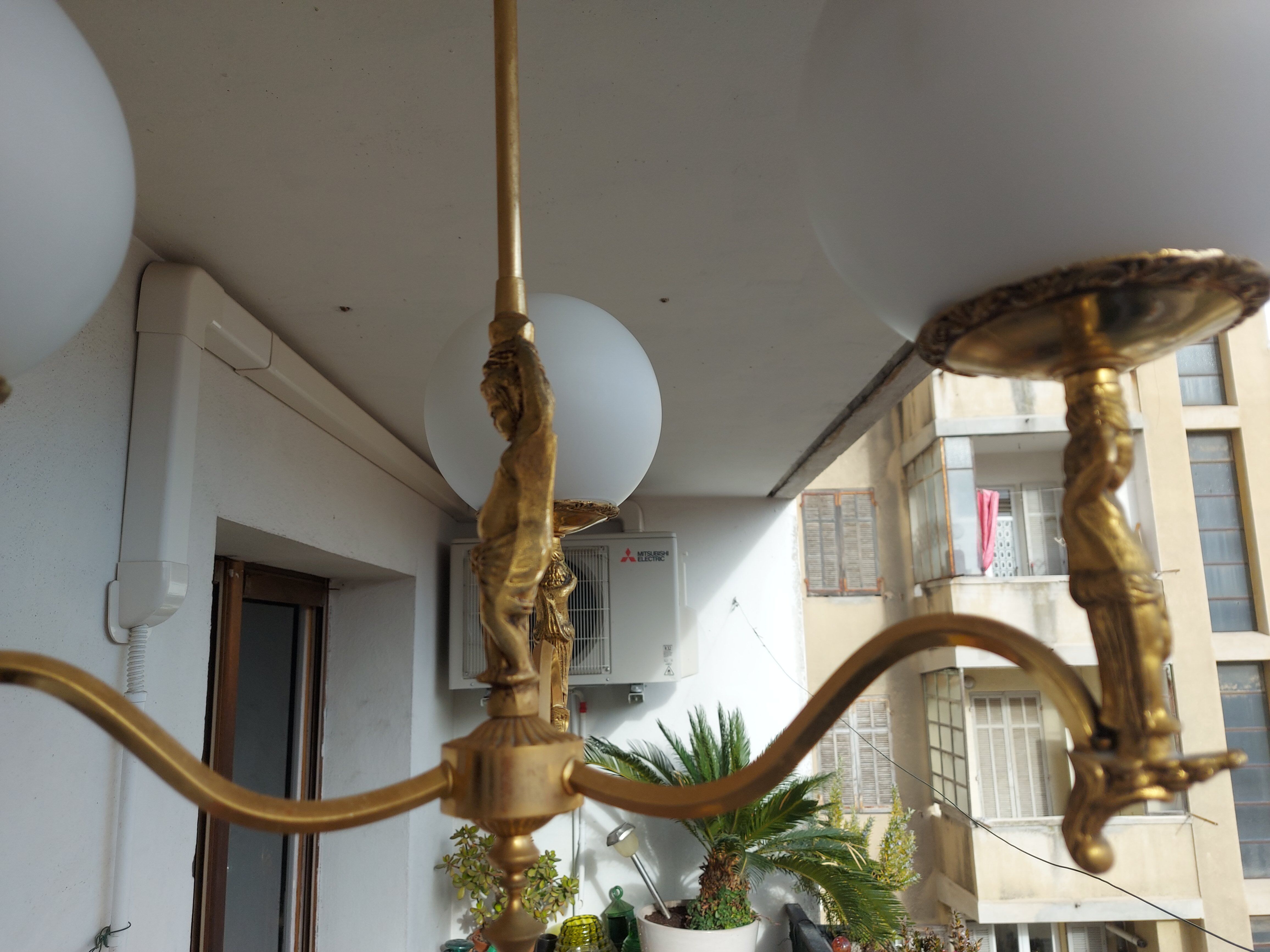60'S vintage brass chandelier, Cherubin