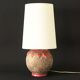 Art Deco ceramic table lamp base with red patterns, 1920s/30s.