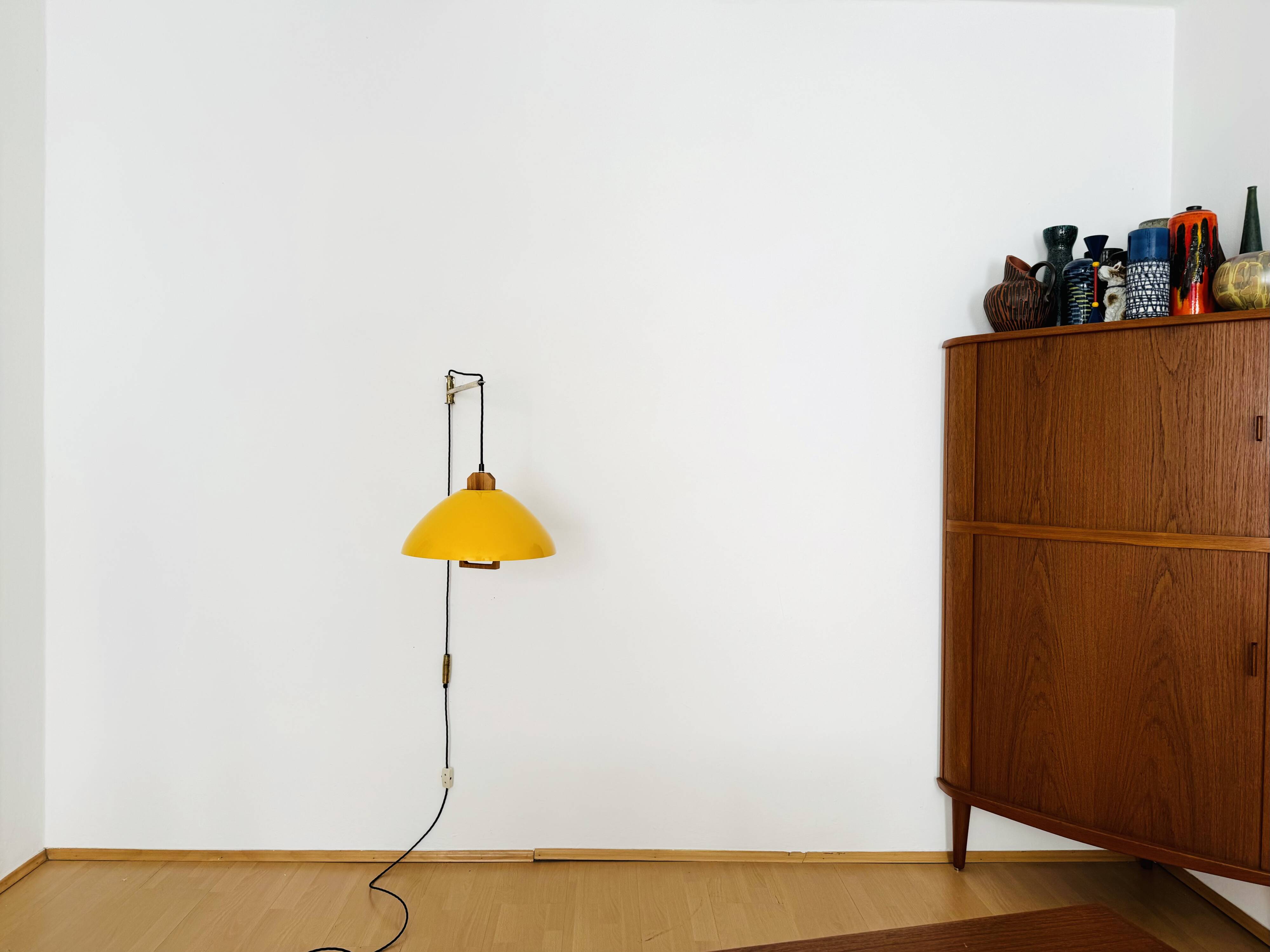 Large Adjustable Brass Wall Lamp