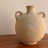 Vase en grès blanc chamotté