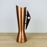 Scandinavian copper and teak vase from the 60s