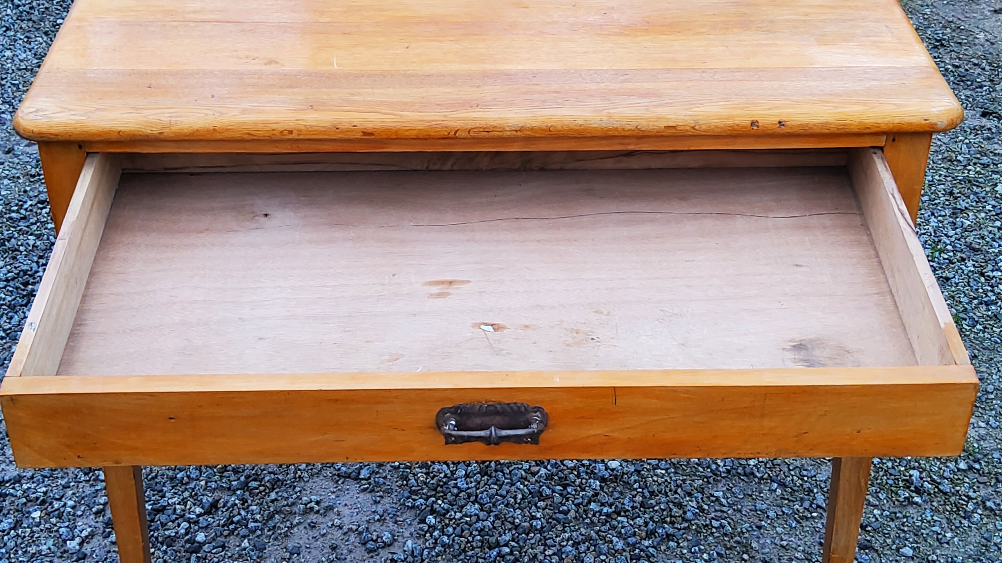 Writing table oak desk feet bobbins from the 50s