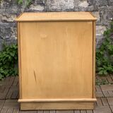 Vintage rattan and woven wicker chest of drawers 1970