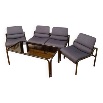 G30 sofa, armchairs and coffee table by Martin Stoll, Germany, 1980s, set of 4