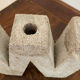 Three-light chandelier in cellular concrete