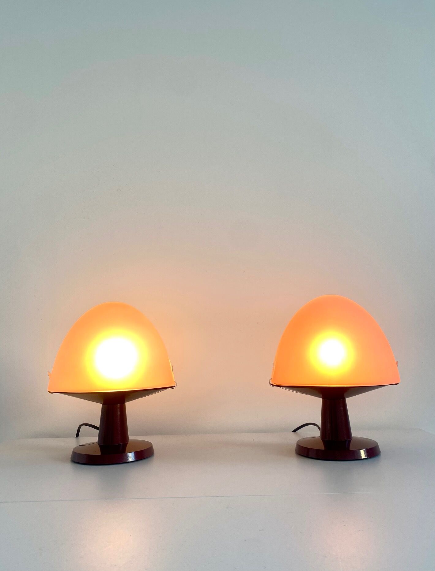Pair of Dolly lamps by Franco Mirenzi for Valenti Luce, 1970's