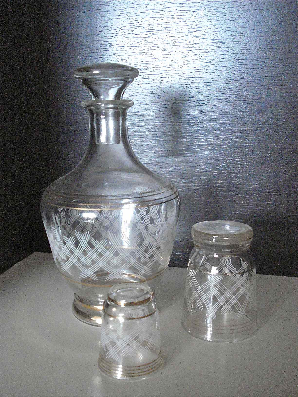 Carafe and liqueur glasses 70s