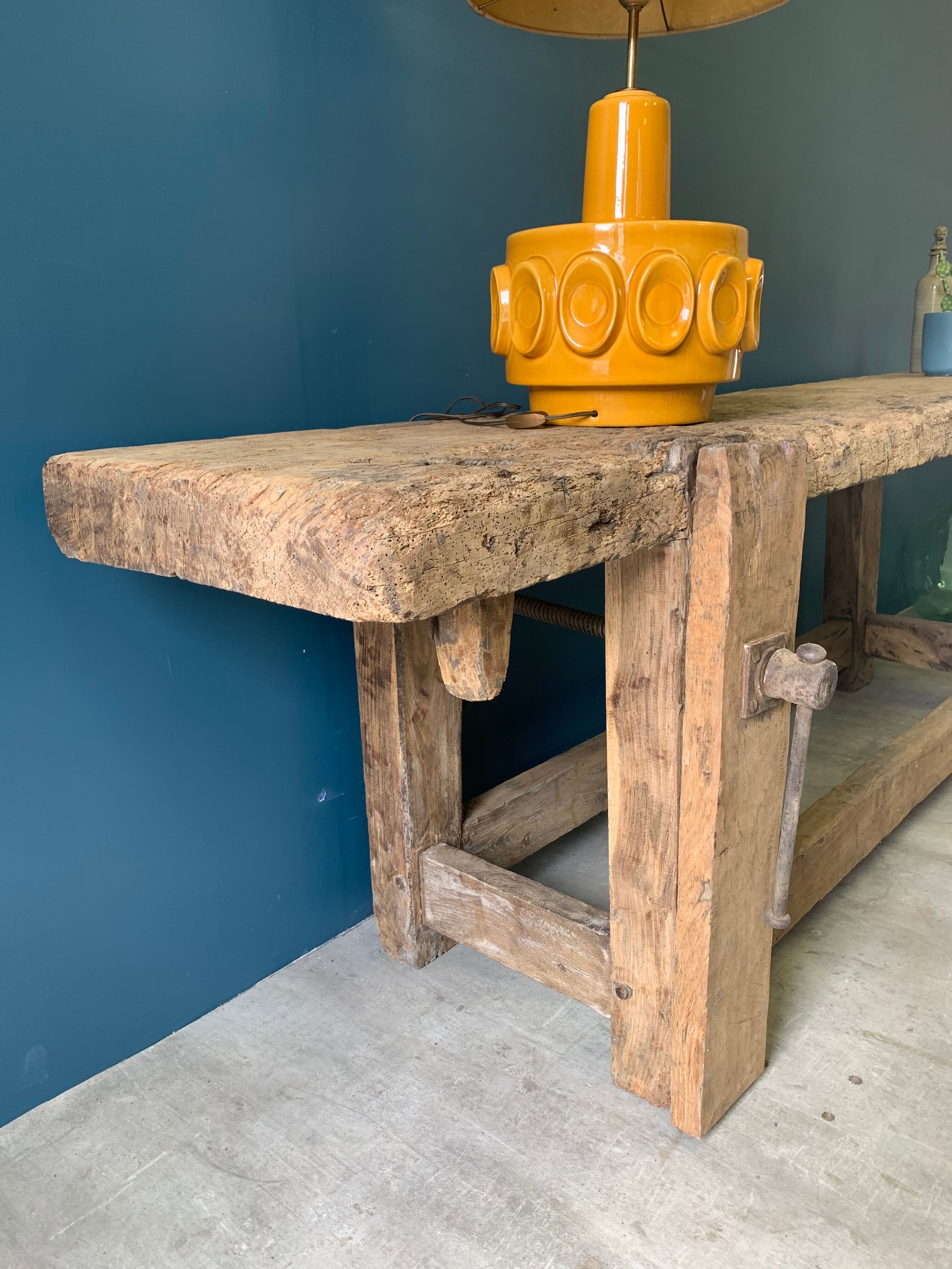 Old carpenter workbench