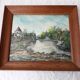 Tableau huile sur panneau paysage signé