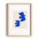 Peinture sur papier oiseaux bleus signée eawy