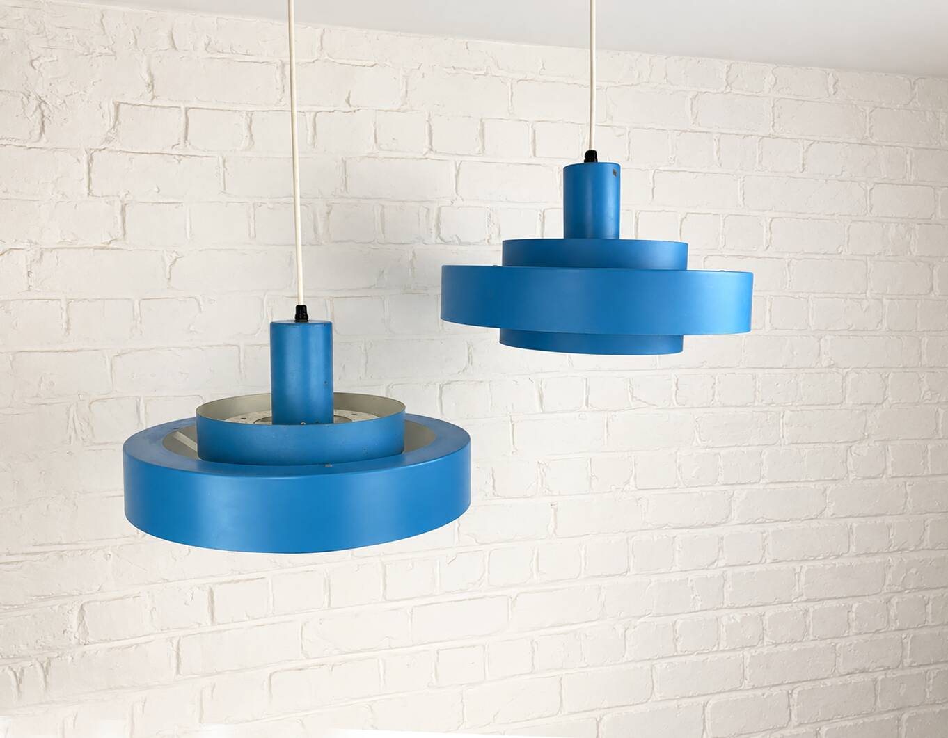 Paire de suspensions Equator bleues par Jo Hammerborg pour Fog & Mørup, 1968