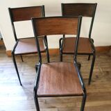 Set of 3 school chairs
