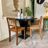 Black metal table ☐ 80 x 80 cm