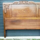 Solid oak headboard, 1920s-30s