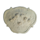 Louis XVI pediment with plaster low relief roses