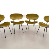Italian Reupholstered Lounge Chairs, Set of 4pcs.