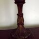 Vintage carved wooden lamp