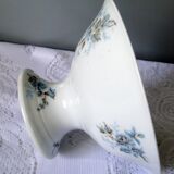 Foot cut hard porcelain shower A.Hache & Cie V France art nouveau bird blue flowers
