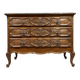 Commode Louis XV Baroque en noyer massif vers 1850-1880