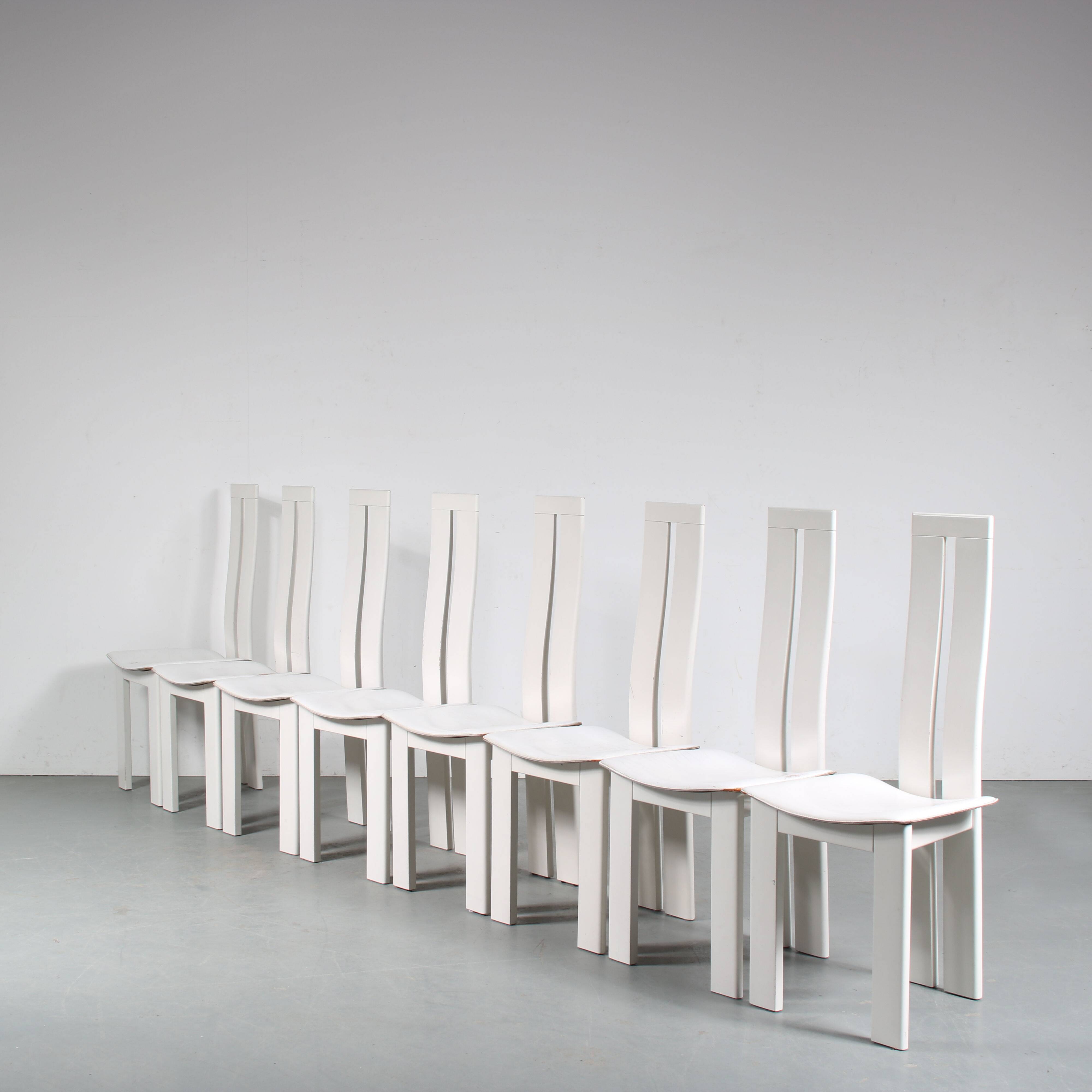 1980s Dining chairs by Pietro Costantini for Ello, Italy