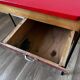Small vintage red and wood desk
