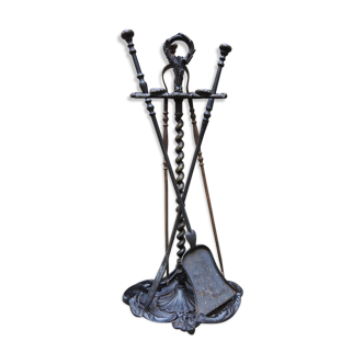 Former Wrought Iron Fireplace Servant – 3 Accessories