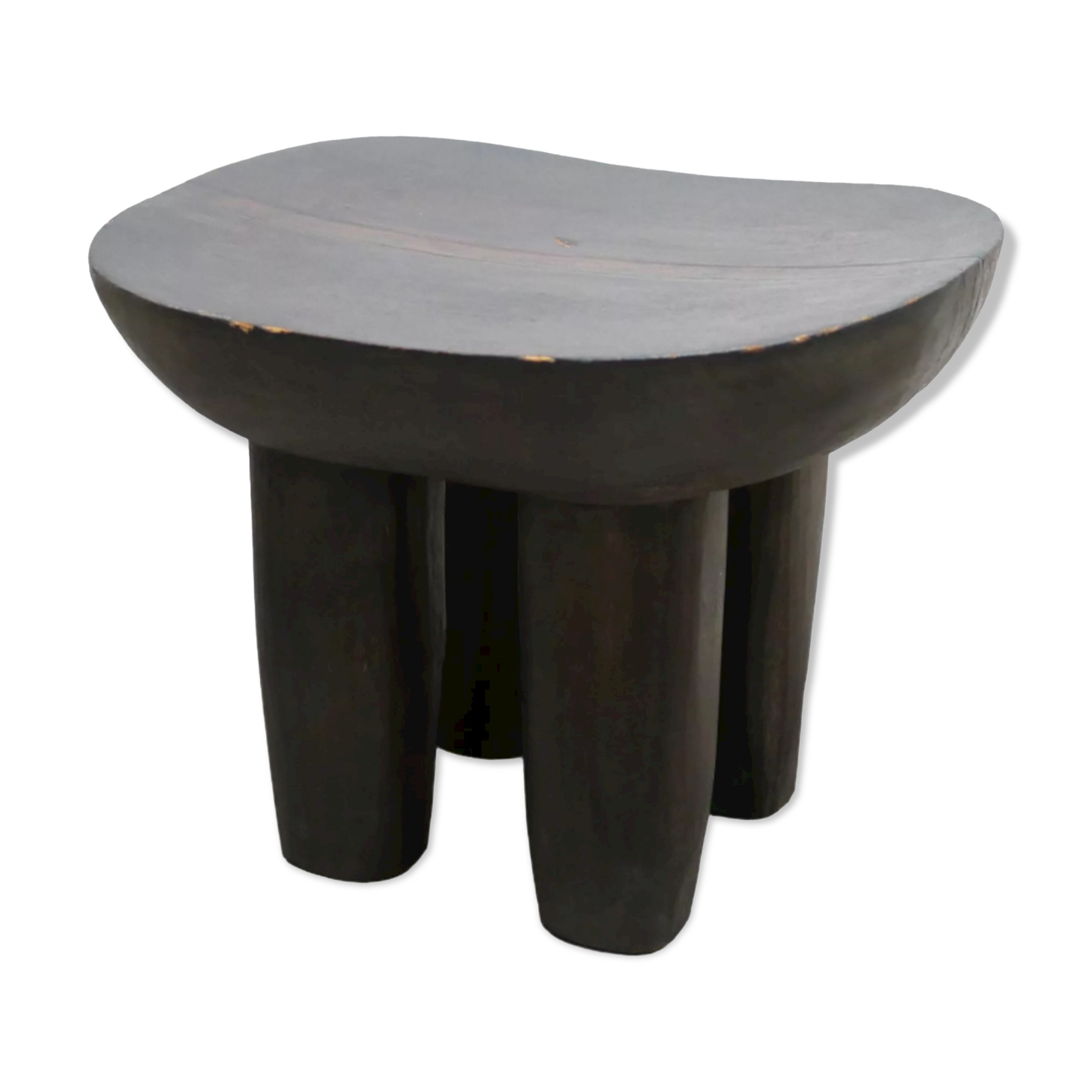 Brutalist antique African Senufo wooden stool