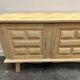 Buffet vintage en chêne sablé avec pieds compas festonnés, années 1960