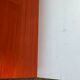 Pair of contemporary wall shelves in steel and stained wood