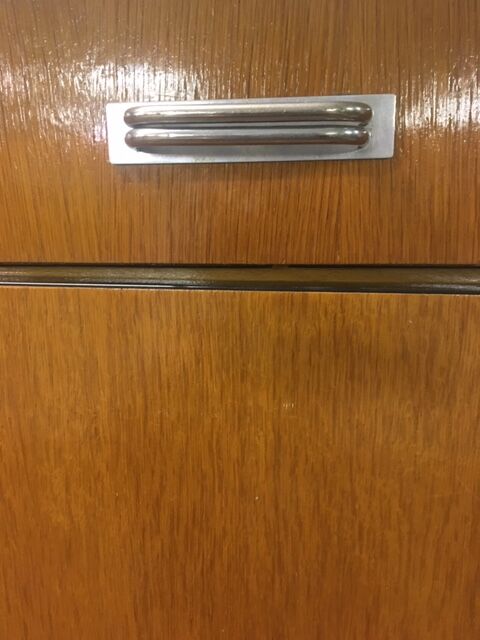 Light wood and Formica 1960 tray