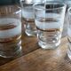 Lot de 8 verres granités blancs
