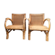2 rattan armchair from the 50s arco