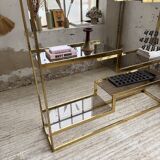 Brass shelf 1970 Belgo Chrom regency