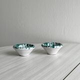 Salière et poivrière en céramique, peintes à la main