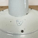 Industrial White Enamel Factory Pendant Lamp, 1960s