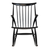 Rocking chair « IW3 » d'Illum Wikkelsø pour Niels Eilersen (Danemark, années 1950).