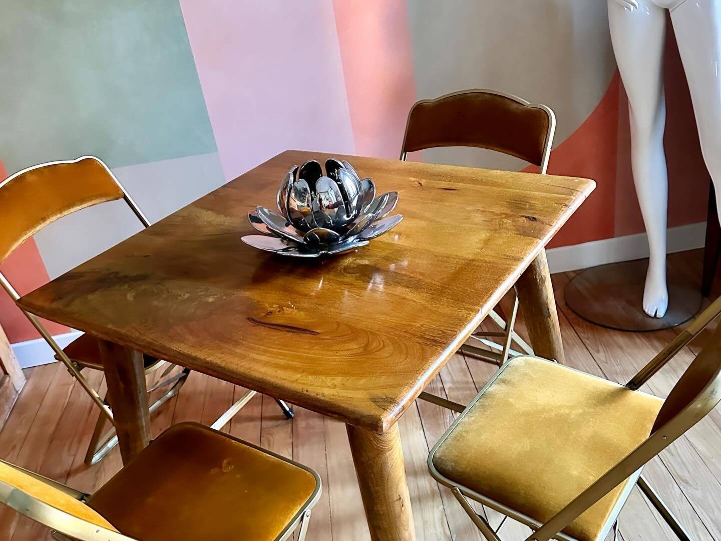 Vintage water lilies 3 silver ceramic dishes