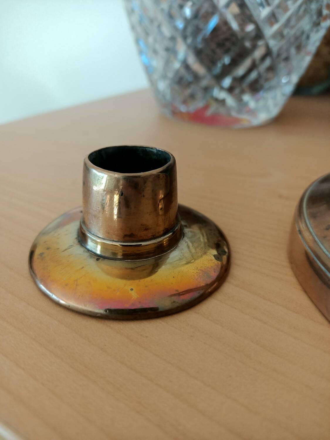 19th century copper candlestick
