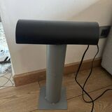 Gray and black lamp