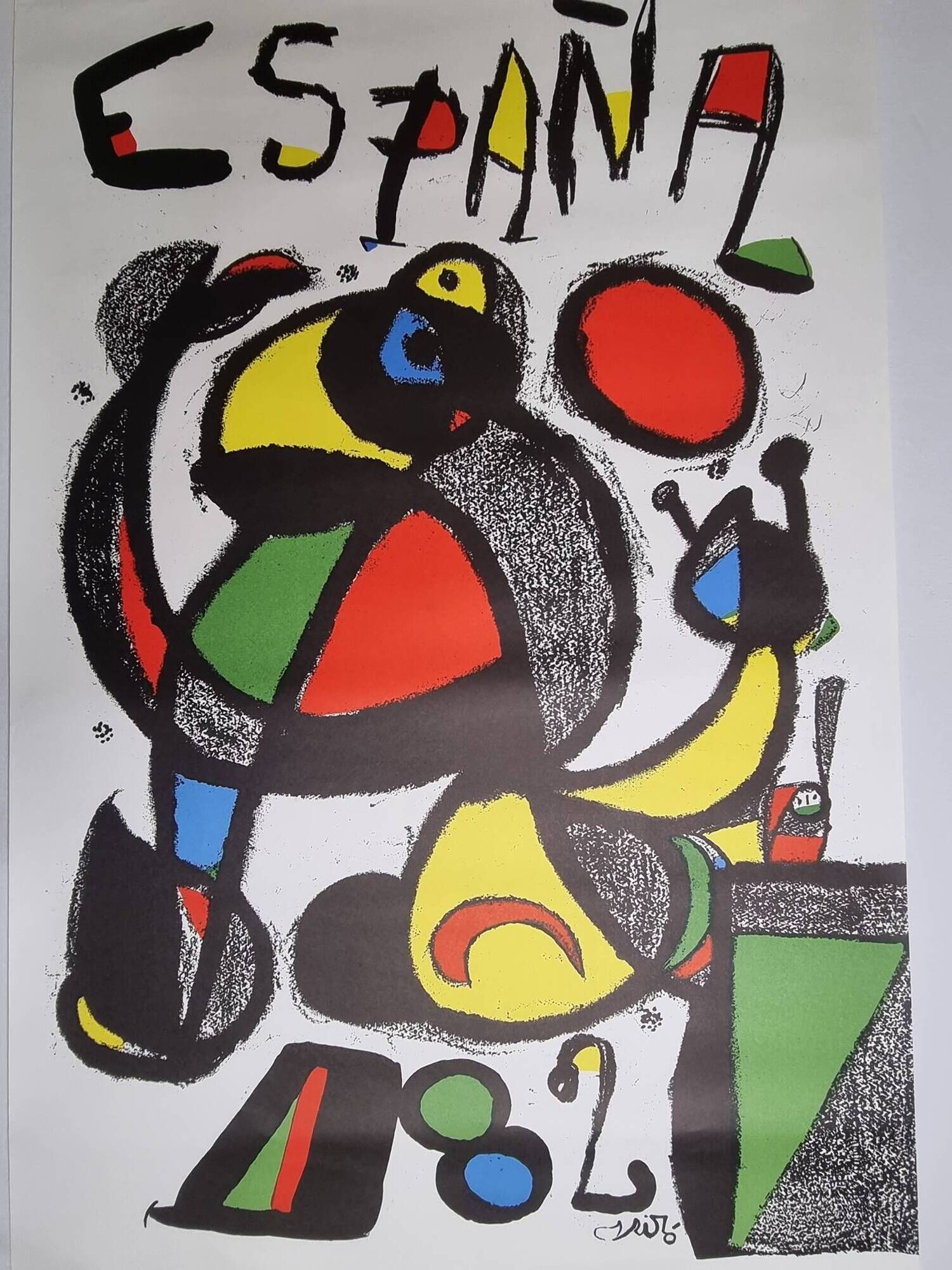 Original poster Football World Cup Spain 1982 after Joan Miró